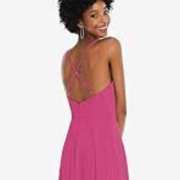 AFTER SIX WOMEN'S SCOOP NECK CONVERTIBLE TIE-STRAP MAXI DRESS WITH FRONT SLIP 8 - Picture 9 of 9